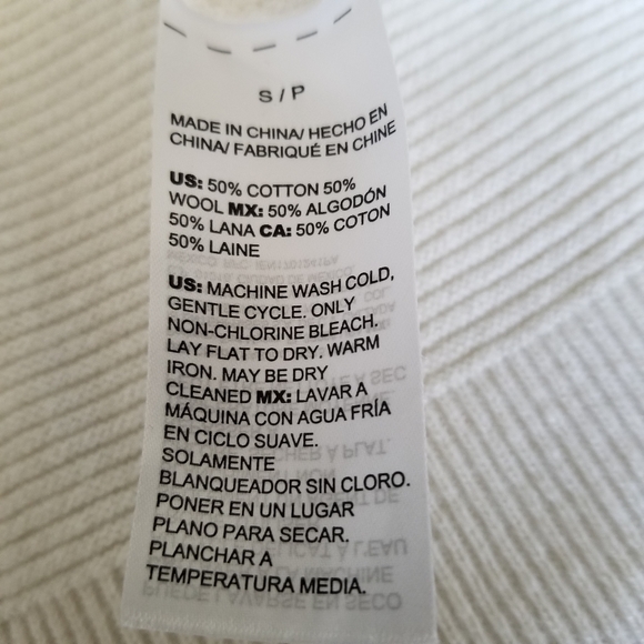 White House black market wool blend cream Knit Sweater size S - Picture 2 of 10